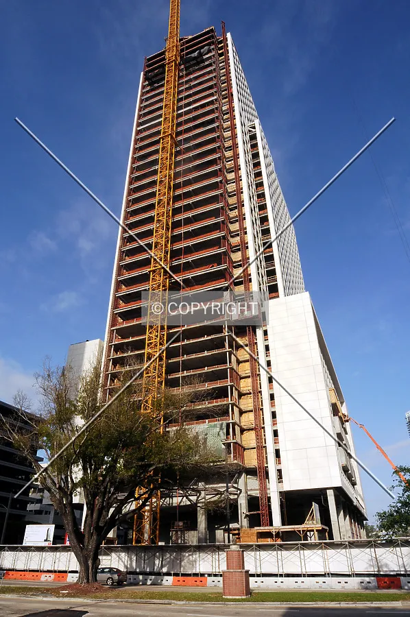 Looking up from the northeast