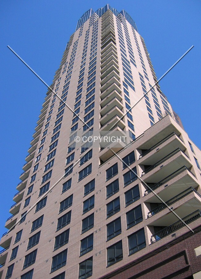 Looking up the southwest corner