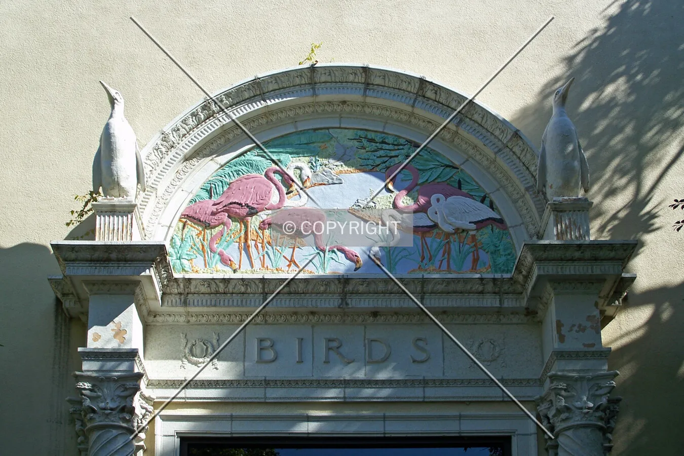 Facade detail above the southwest entrance