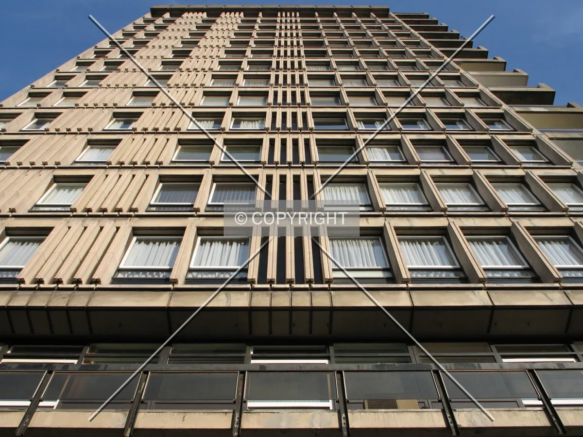 Looking up from the south