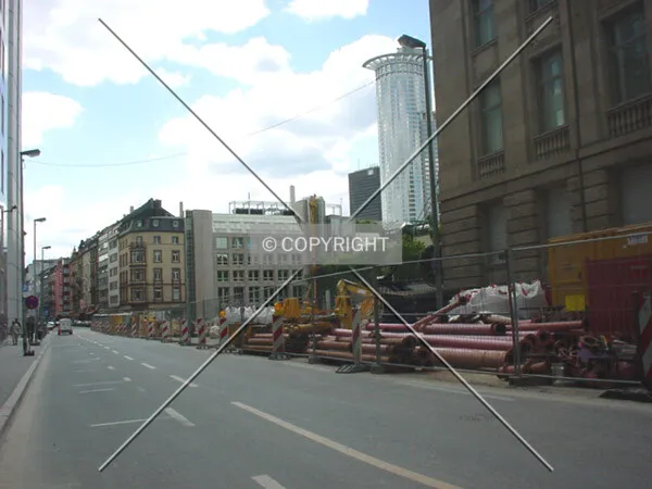 As seen from Taunusstraße; Skyper site on the right