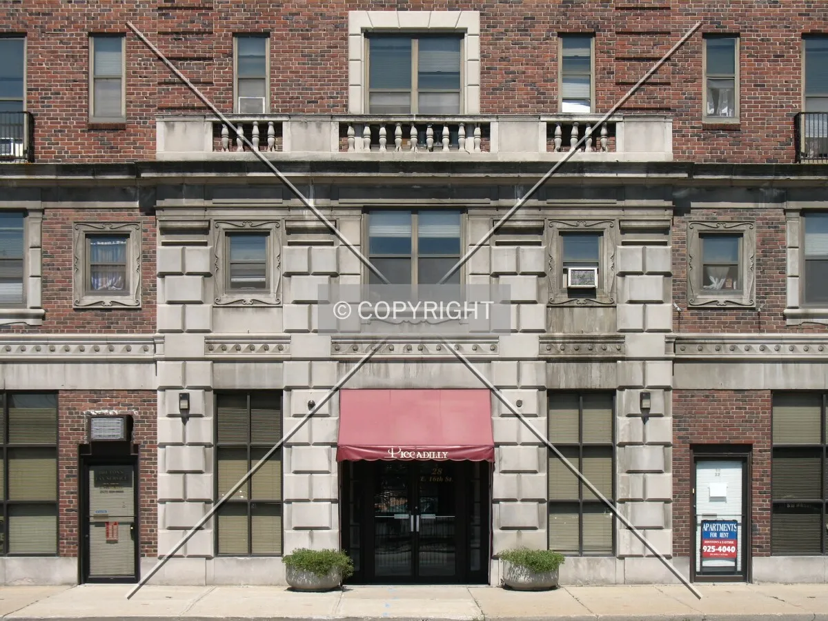 Entrance from across East 16th Street
