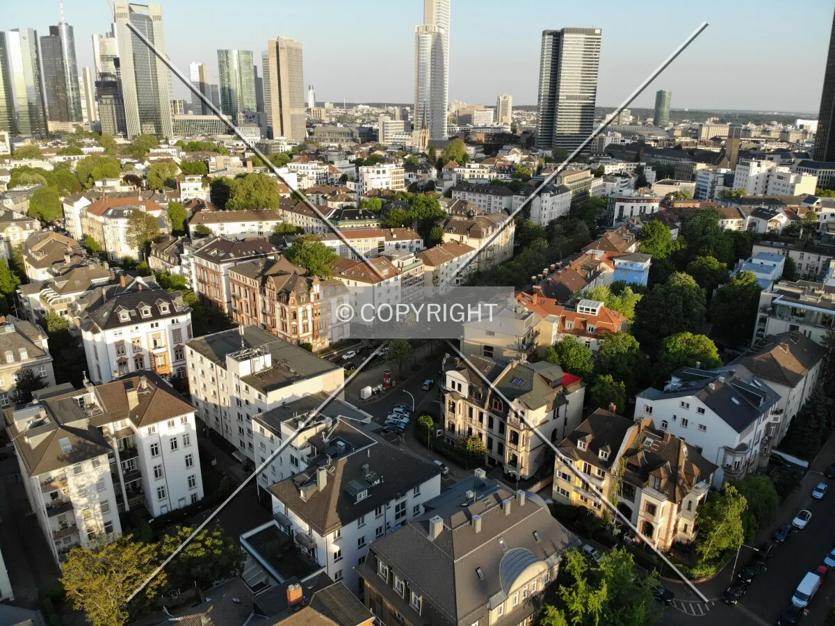 View over Frankfurt-Westend