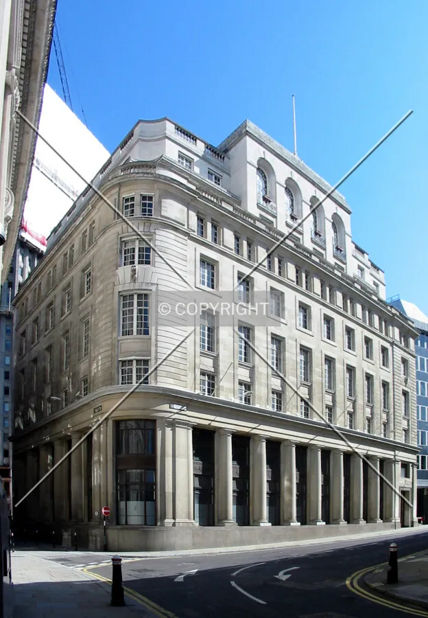 View from Lothbury prior to reconstruction