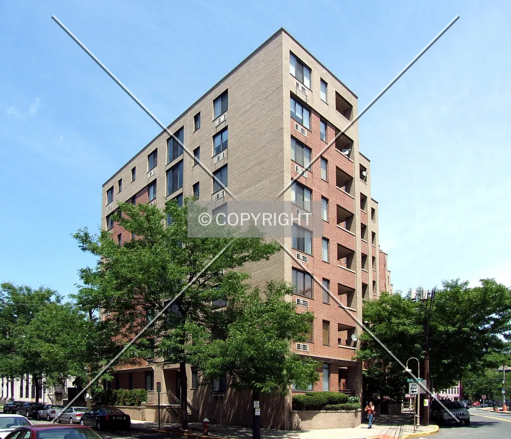 View from the southwest at Clinton Street and Newark Avenue