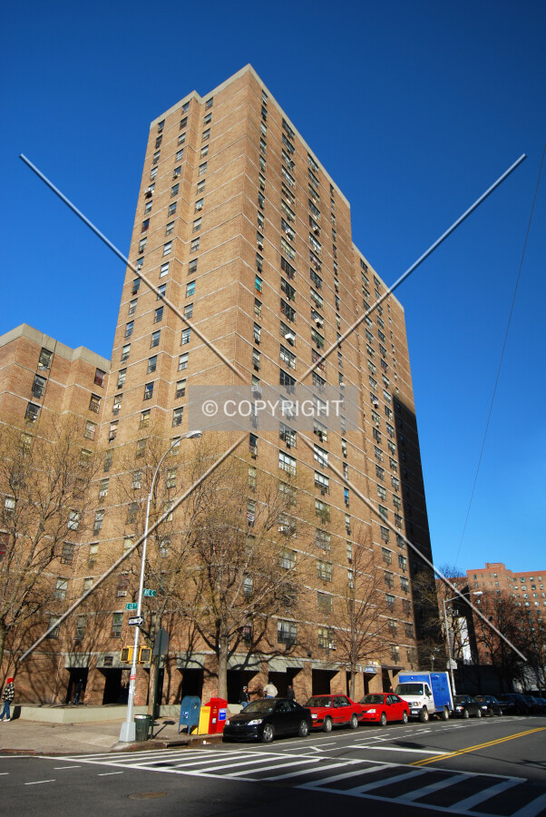 Viewed along Avenue C