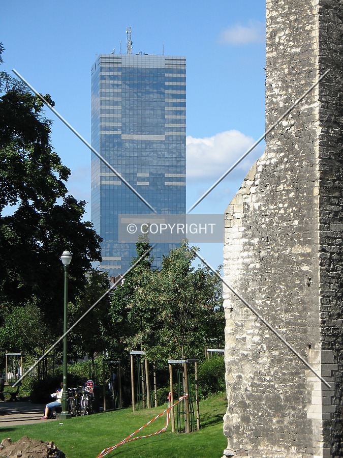 View from the entrance of the guard tower, the 'Hallepoort'