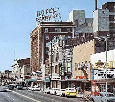 Vintage view from the south along Main Street
