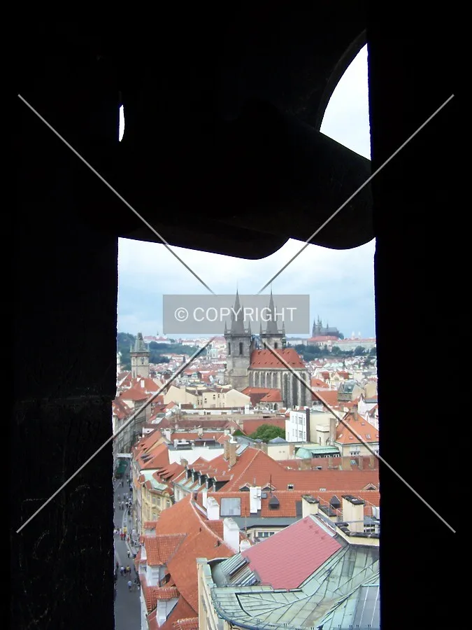 Looking out to the castle
