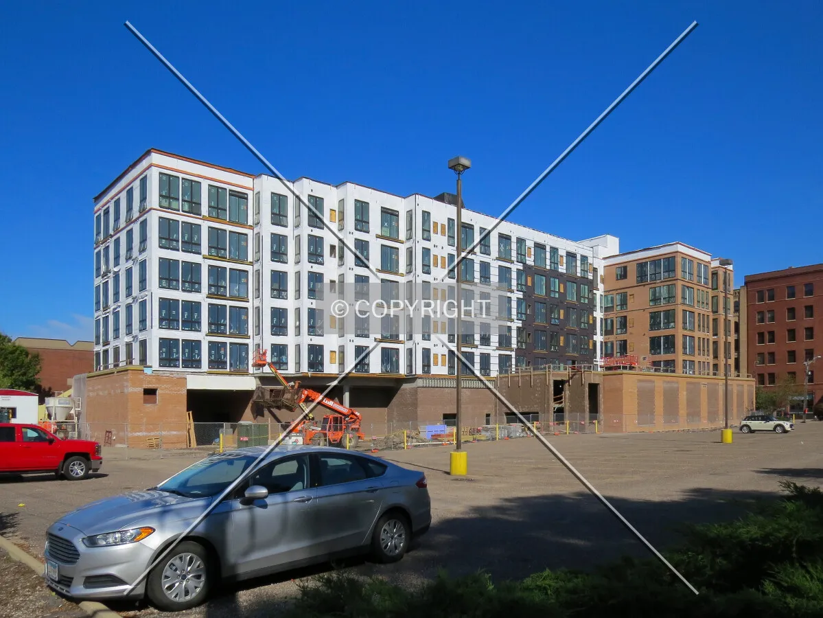 View to the north from 2nd Street North