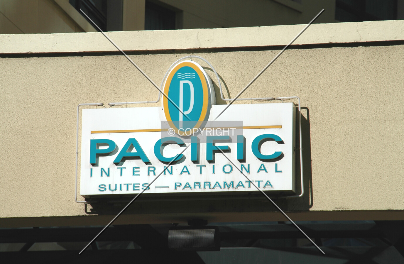 Sign above the entrance