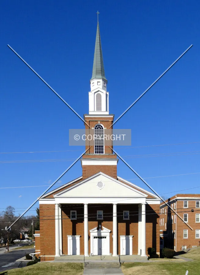From across East Main Street to the south