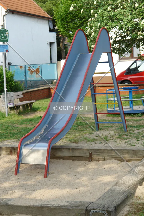 A slide on a playground