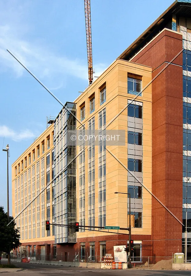11th Street facade, from Cedar Street