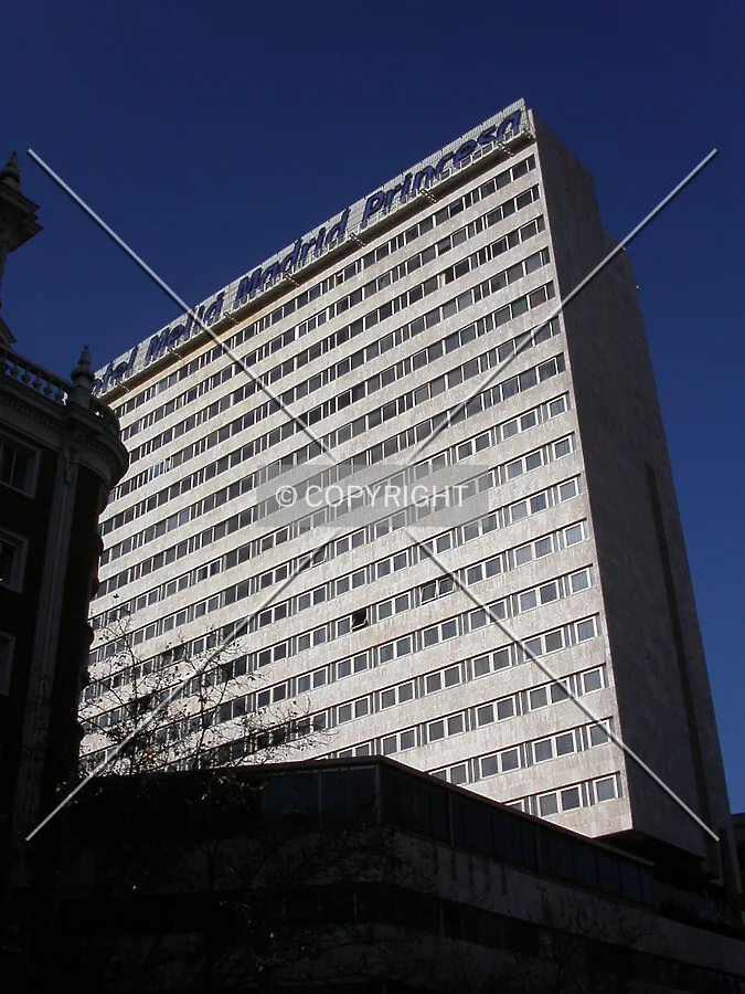 Looking up from Calle Princesa