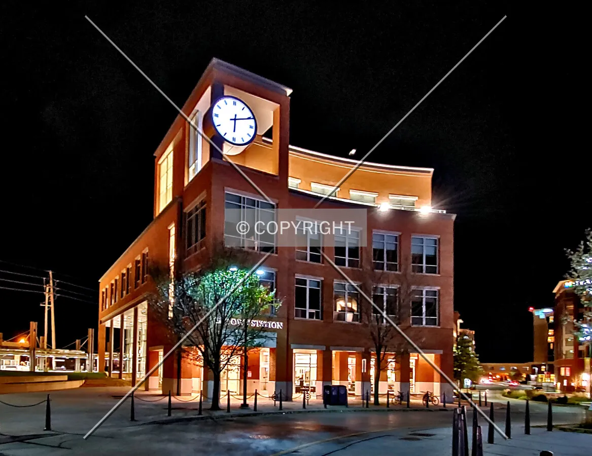 Northeast view at night; November 9, 2019