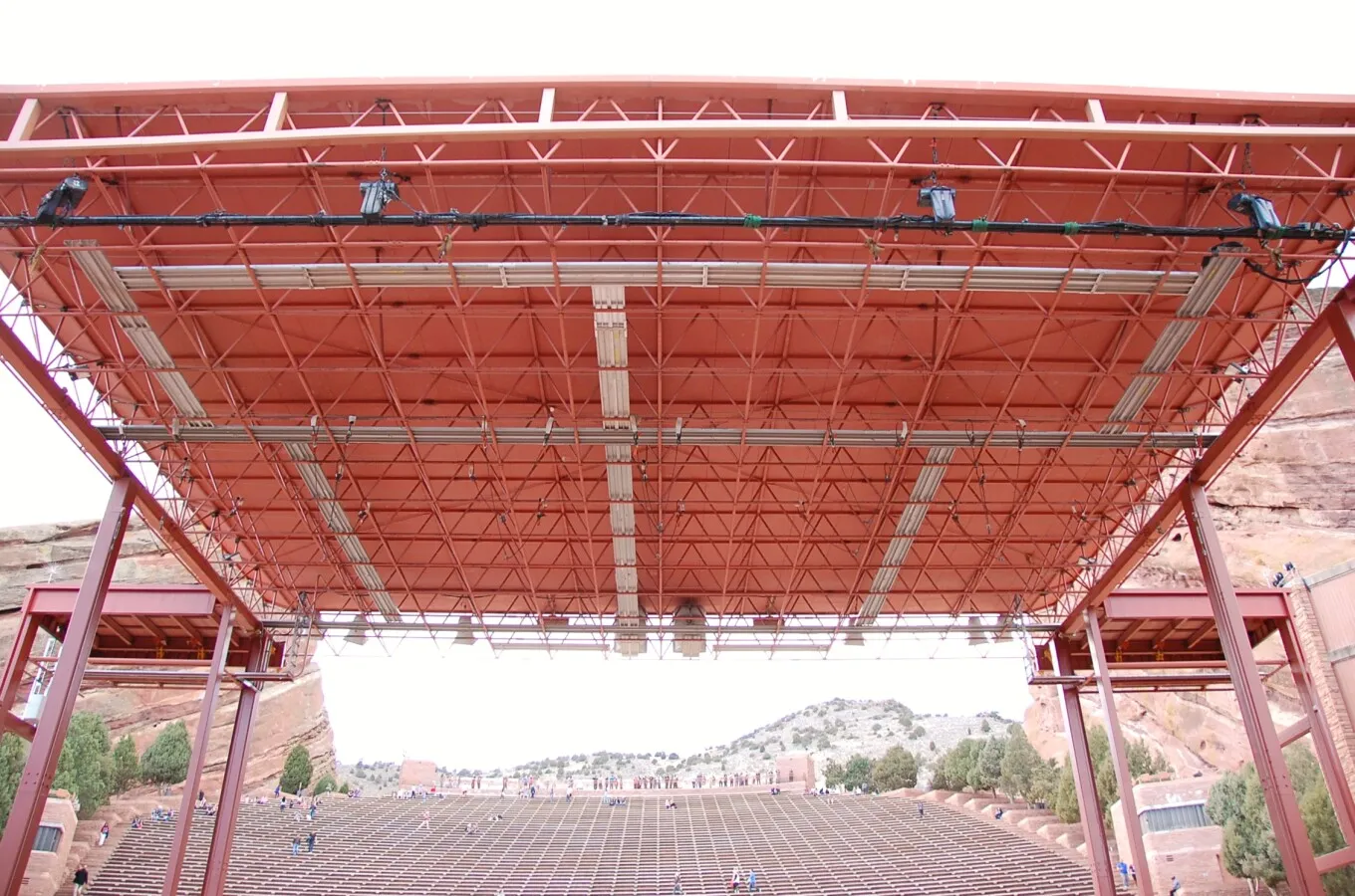 Roof over the stage