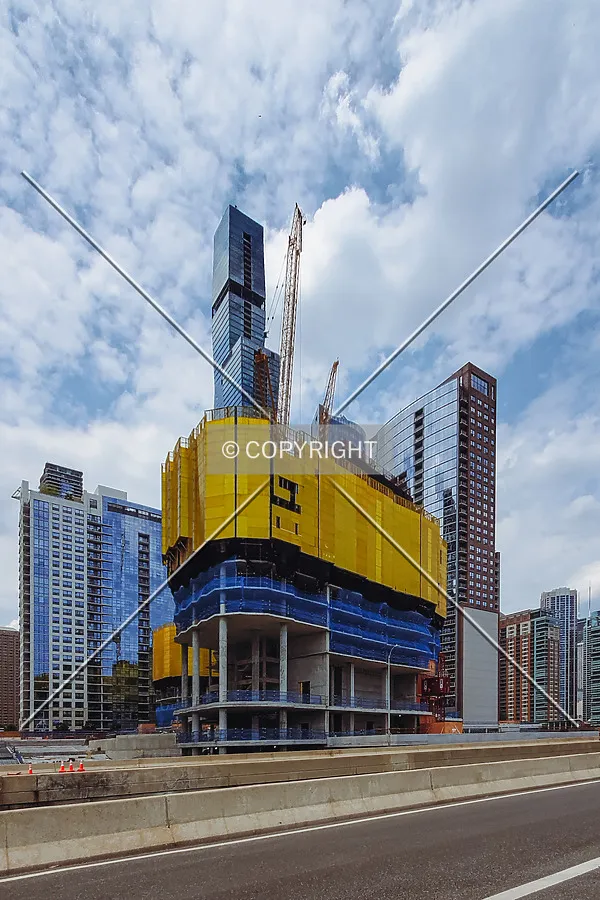 From the southeast during construction; June 20, 2020