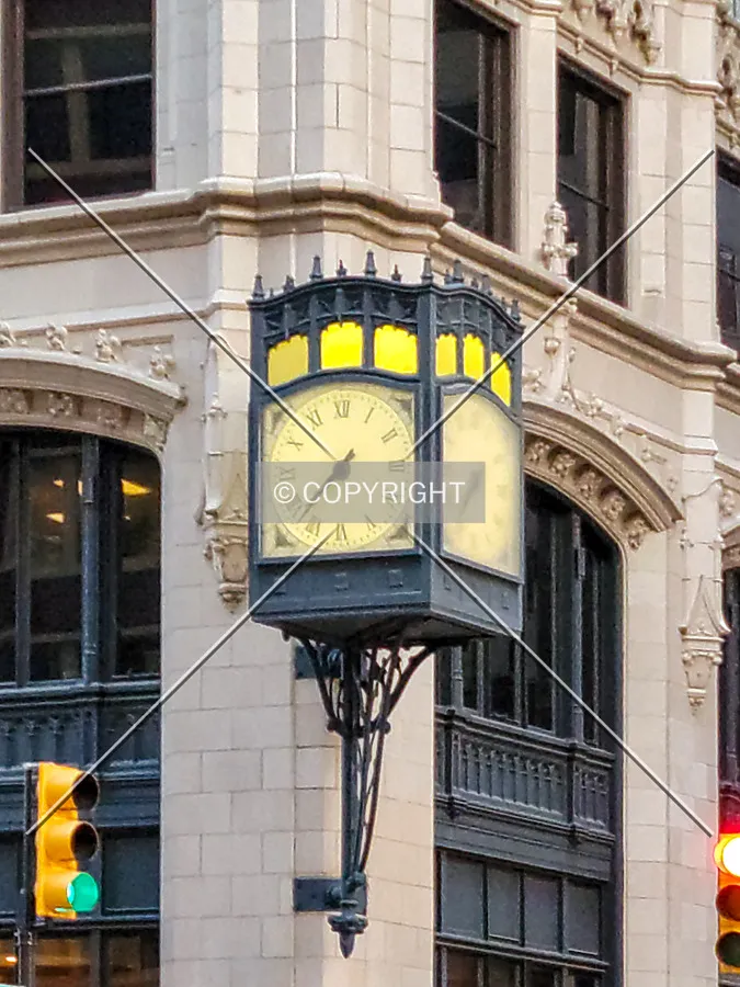 Clock on the northwest corner; April 2, 2021