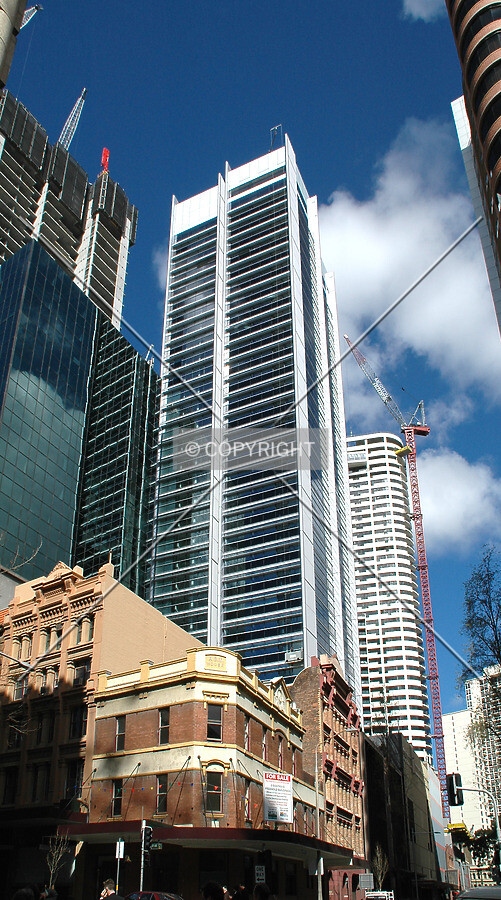 Looking up from corner Bathurst and Kent Street