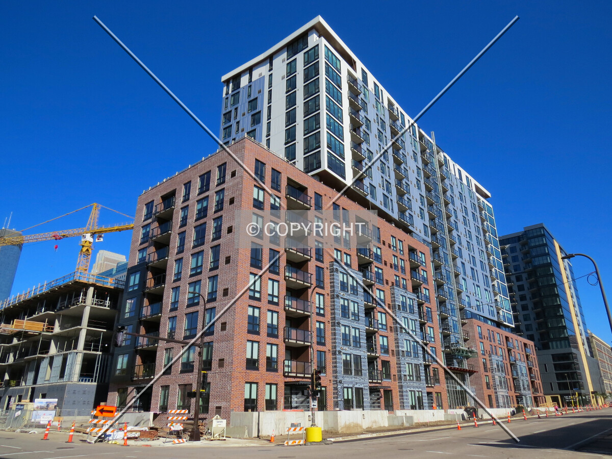 View to the north across 9th Street South & Portland Avenue