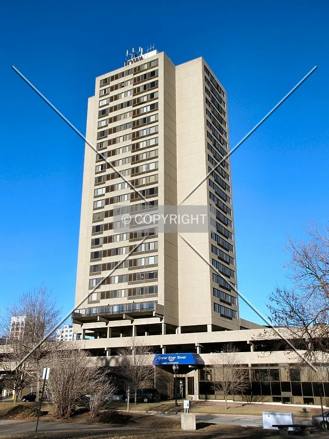 Looking up the west corner