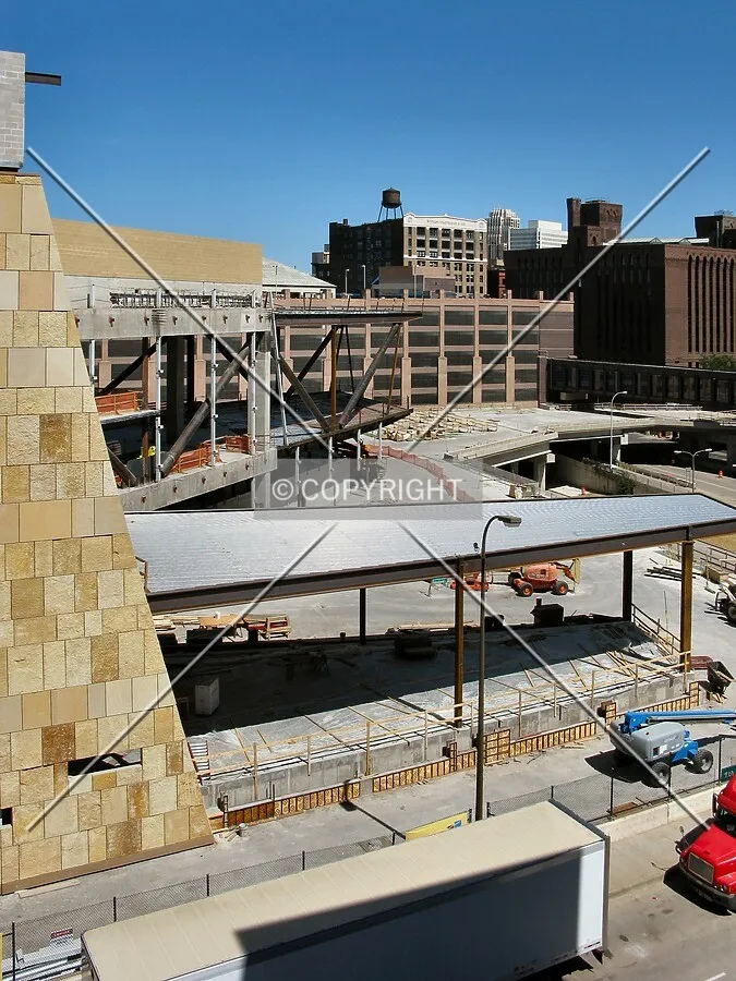 View to the northeast from Garage A