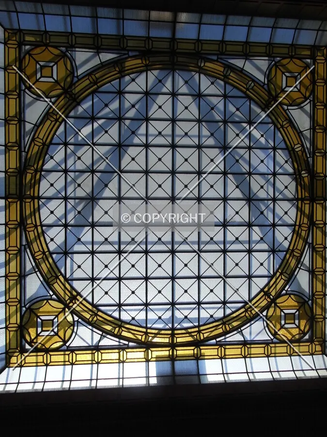 Skylight in old waiting area Preussischer Wartesaal Leipzig train station