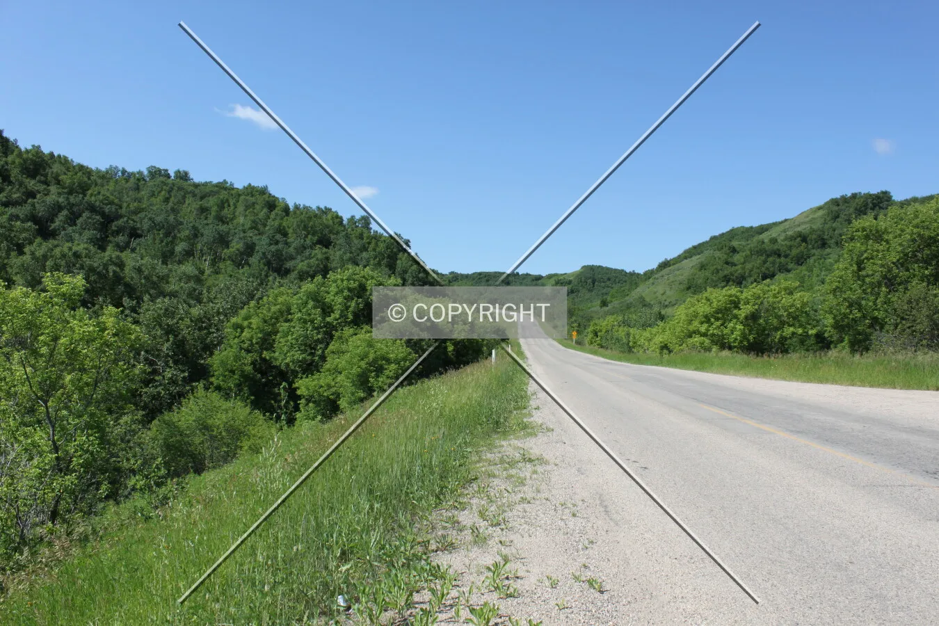 Looking north along SK 201