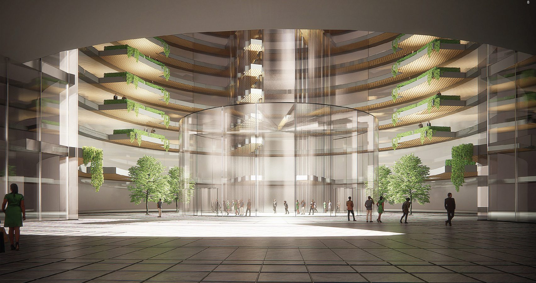 Rendering of the proposed interior renovation; December 15, 2021
