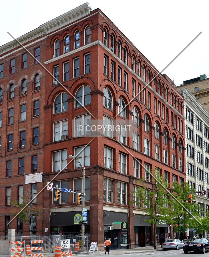 View from the northwest at St. Paul and Mortimer Streets