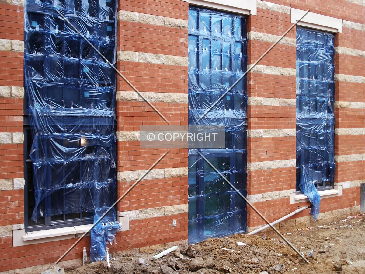 Openings on the east side of the ground floor