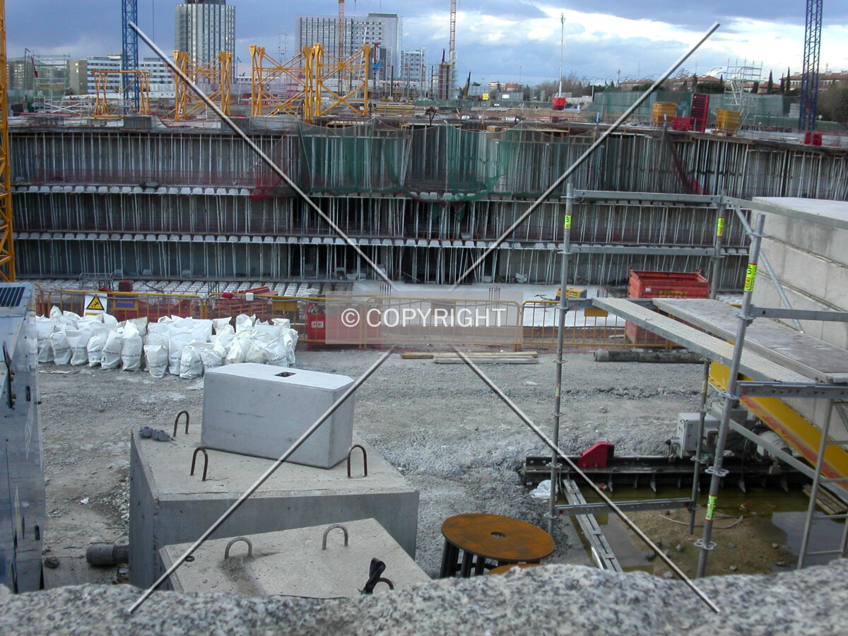 The construction area as seen from the south