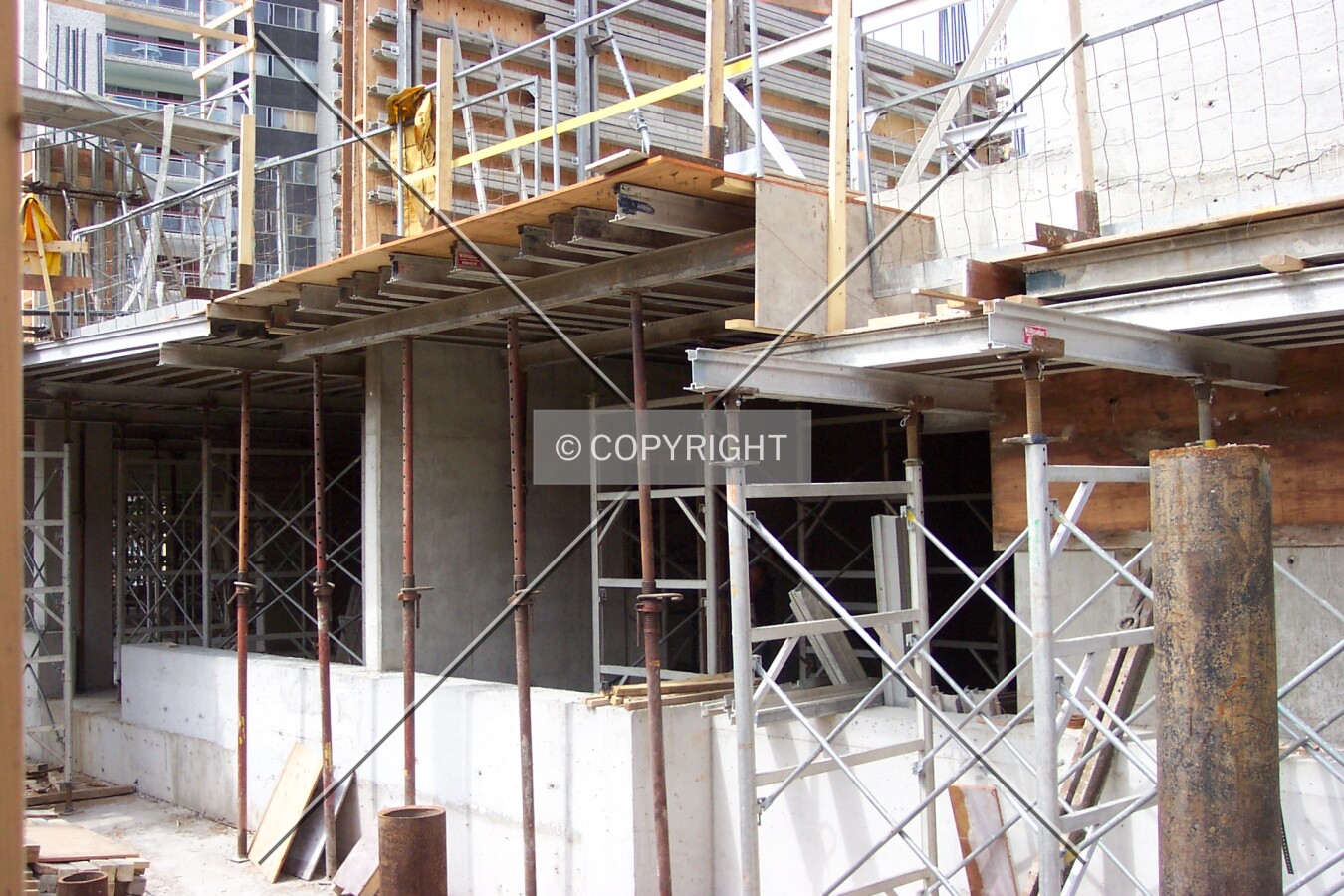 The first floor along the south side of the site