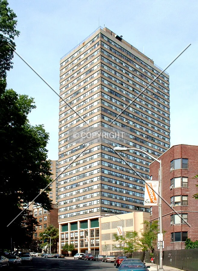 View from the northeast along Elizabeth Avenue