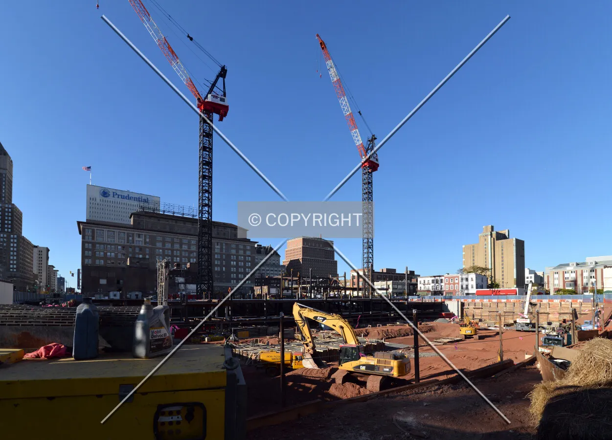 View from the northeast at Broad and New Streets