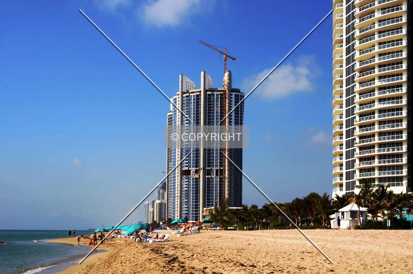 View from the north along the beach