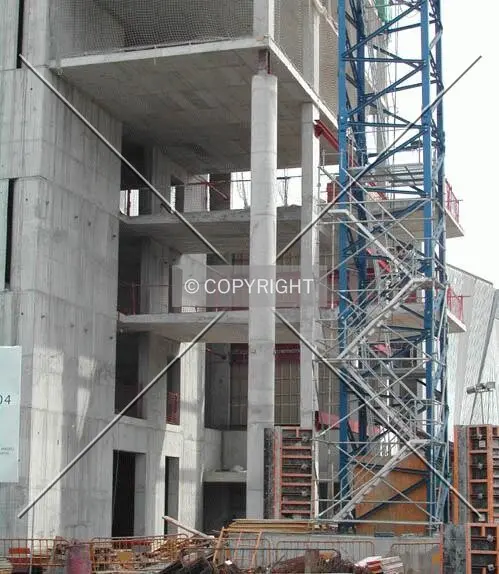 View of the hall of the building's entrance