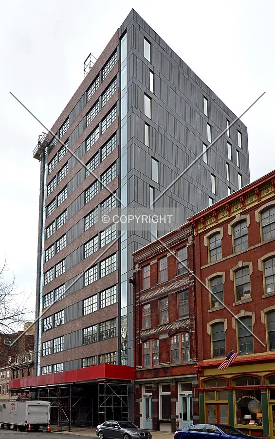 View from the northwest on Arch Street