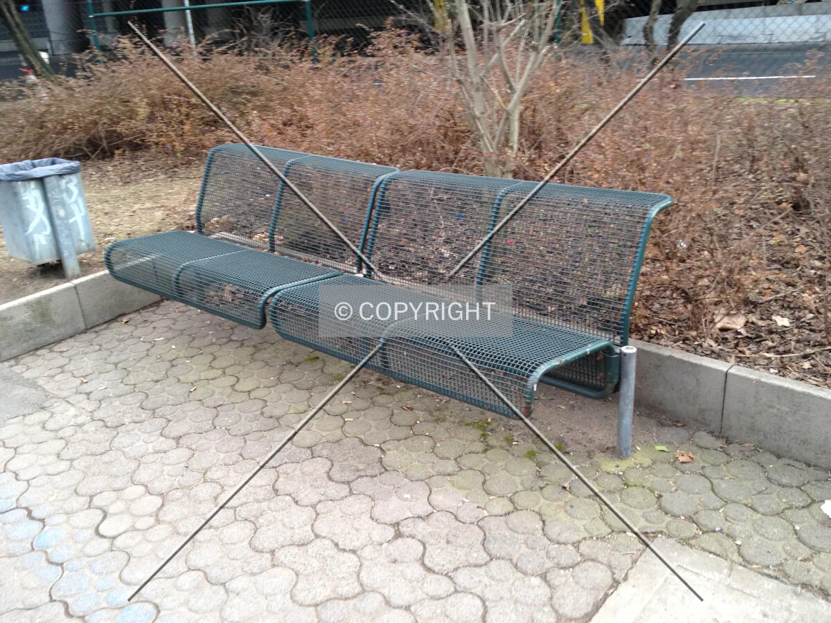 An outside seating area