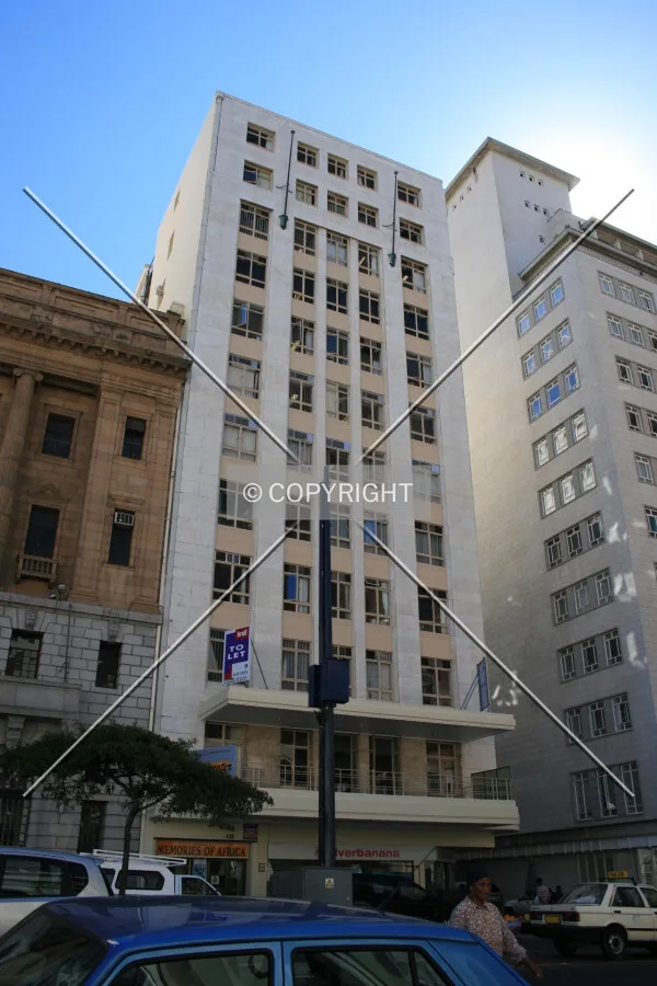 Looking up from Adderley Street