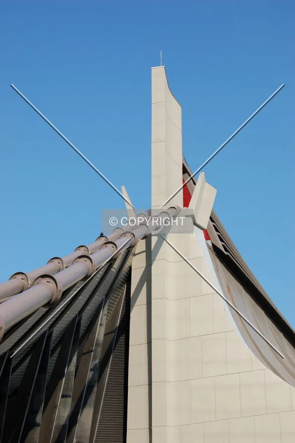 Looking up from the southwest