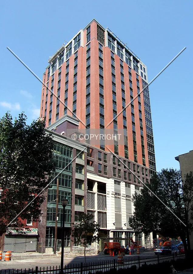 View from the southeast across Greene Street