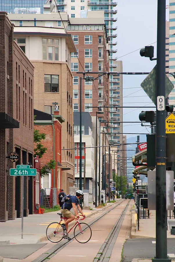 Looking southwest along Welton Street