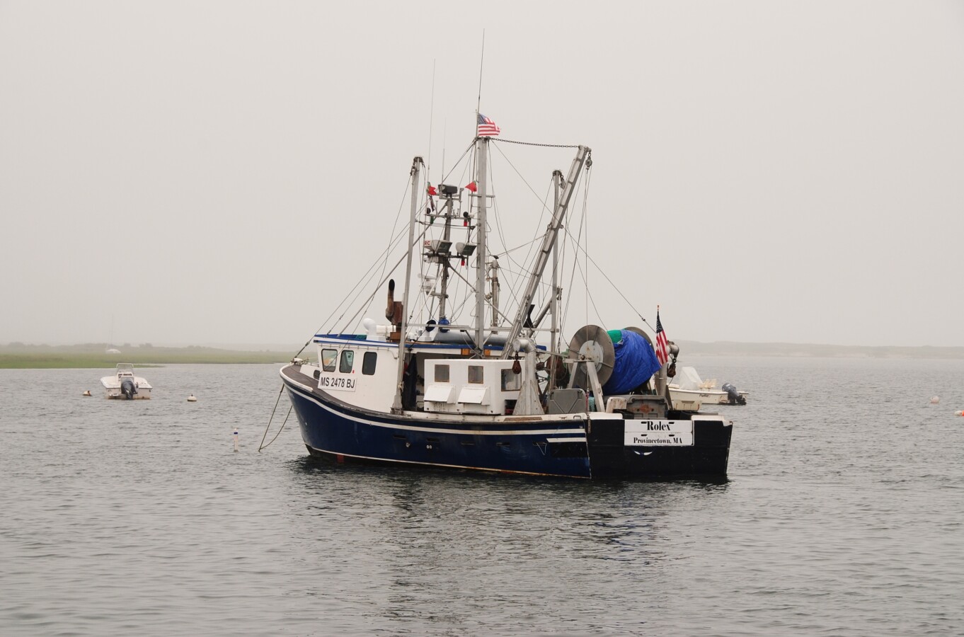 Fishing boat at anchor