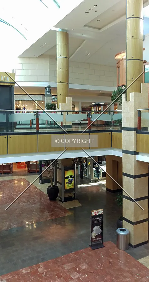 View from the second floor escalators located in front of Nordstrom; October 21, 2015