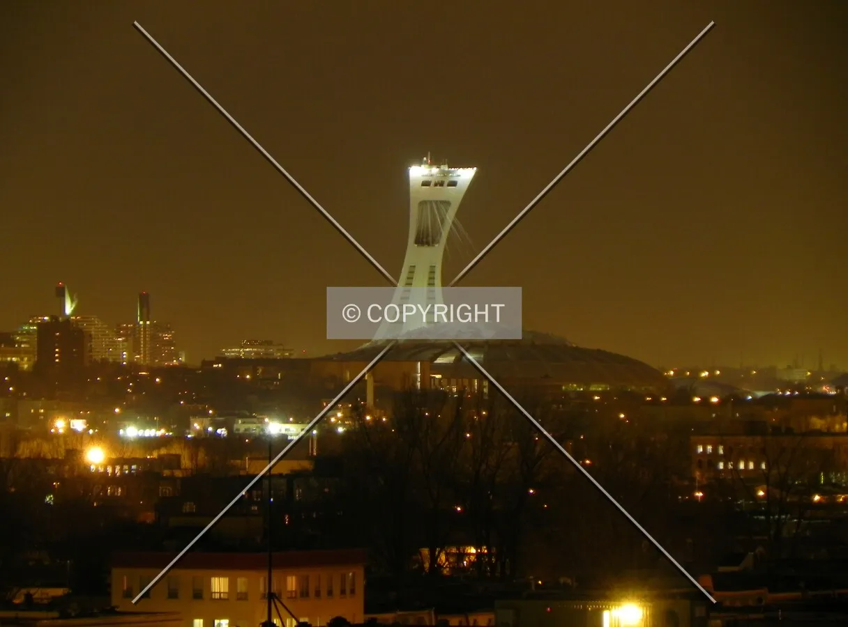 Night view from the city centre.