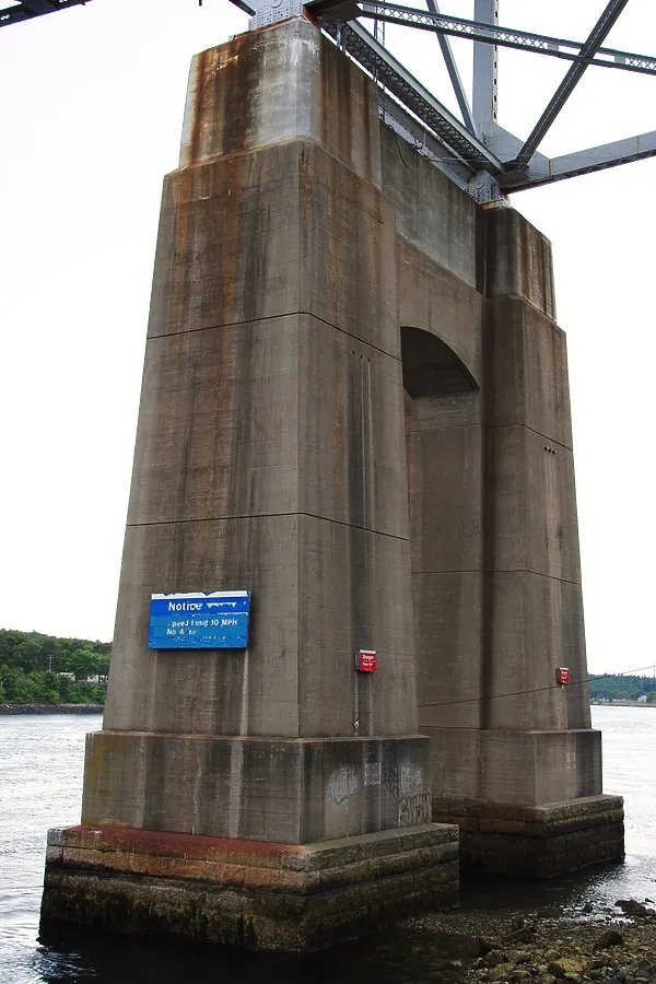 Bridge pier looking southwest