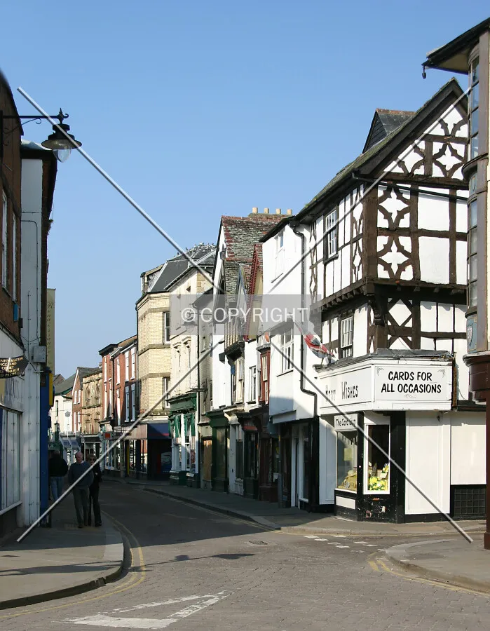 View towards a narrow side street