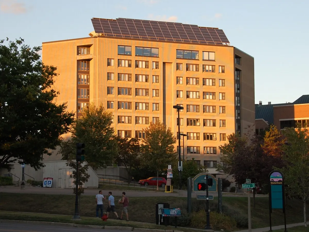 Looking east at sunset